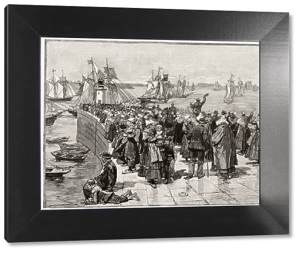 The Newfoundland cod fleet leaves Saint-Malo in Brittany. Launched in the middle of the 16th century, cod fishing was at its peak in the 19th century. For nearly five centuries