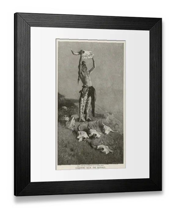 Framed Print : CONJURING BACK BUFFALO Framed Print : CONJURING BACK BUFFALO
