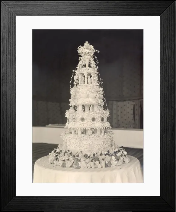 Framed Print : A wedding cake to be proud of, for the wedding of a British couple in India. Date: 1920 Framed Print : A wedding cake to be proud of, for the wedding of a British couple in India. Date: 1920