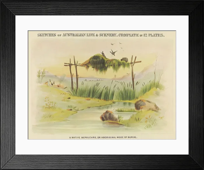 Framed Print : ABORIGINAL SEPULCHRE 19C Framed Print : ABORIGINAL SEPULCHRE 19C