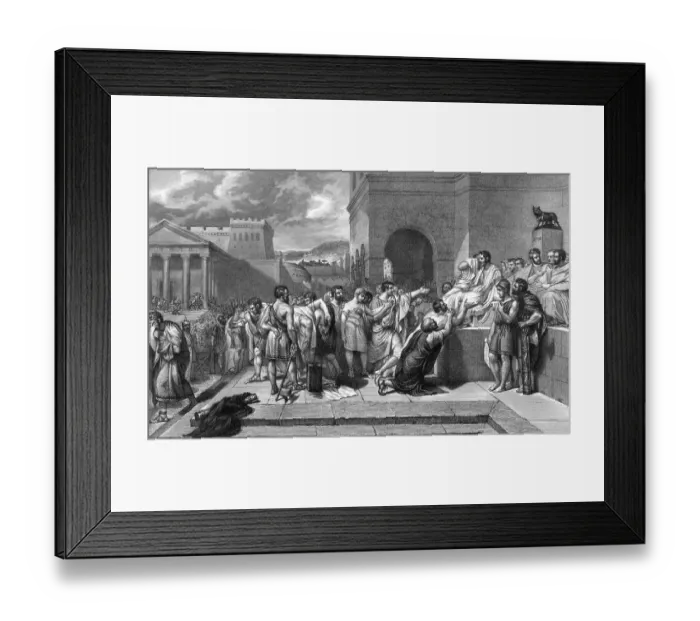 Framed Print : BRUTUS CONDEMNS SONS Framed Print : BRUTUS CONDEMNS SONS