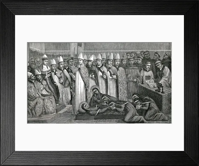 Framed Print : CLARE OF ASSISI DIES Framed Print : CLARE OF ASSISI DIES