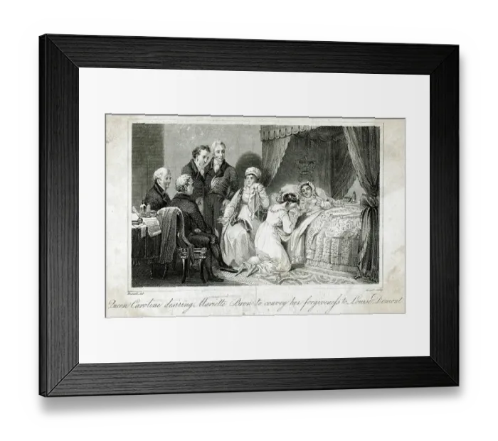 Framed Print : QUEEN CAROLINE DIES Framed Print : QUEEN CAROLINE DIES