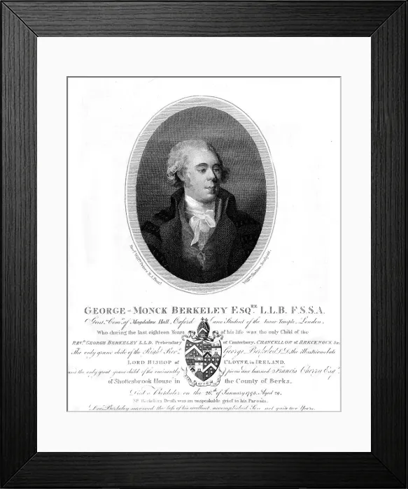 Framed Print : GEORGE MONCK BERKELEY Framed Print : GEORGE MONCK BERKELEY