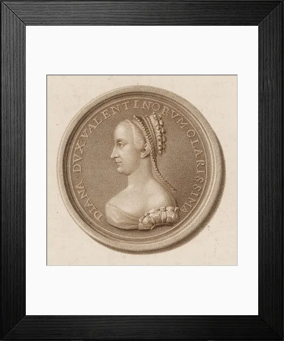 Framed Print : DIANE DE POITIERS MEDAL Framed Print : DIANE DE POITIERS MEDAL