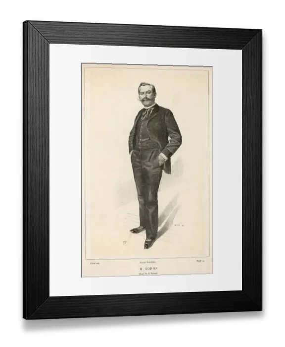 Framed Print : MARIE-FRANCOIS GORON French police chief, whose memoirs provide valuable documentation. Date: 1847 - 1933 Framed Print : MARIE-FRANCOIS GORON French police chief, whose memoirs provide valuable documentation. Date: 1847 - 1933