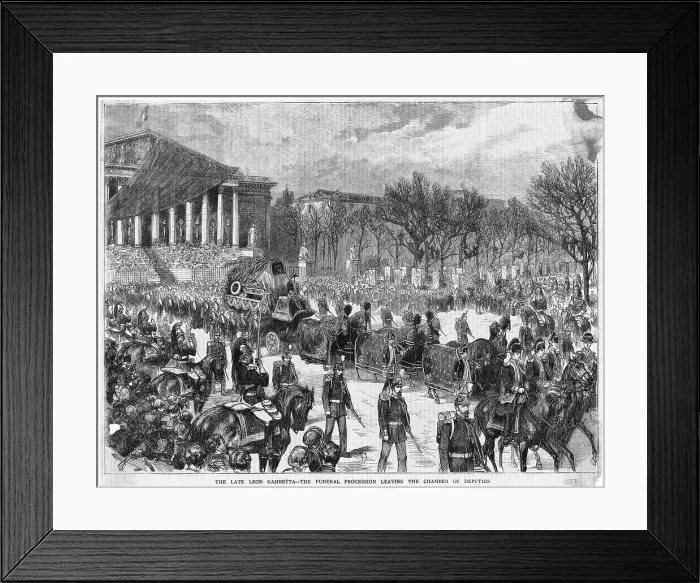 Framed Print : GAMBETTA'S FUNERAL Framed Print : GAMBETTA'S FUNERAL