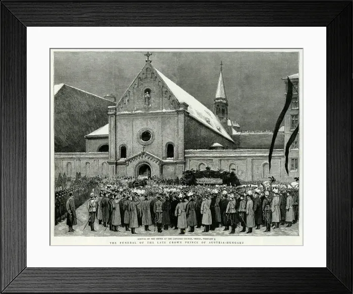 Framed Print : Funeral Archduke Rudolf Death Funerals Austria Framed Print : Funeral Archduke Rudolf Death Funerals Austria