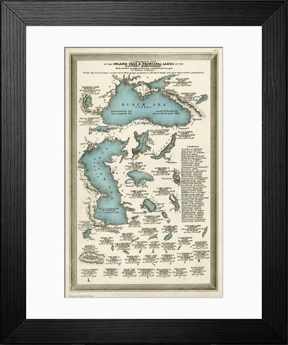 Framed Print : LAKES OF EAST HEMISPHERE