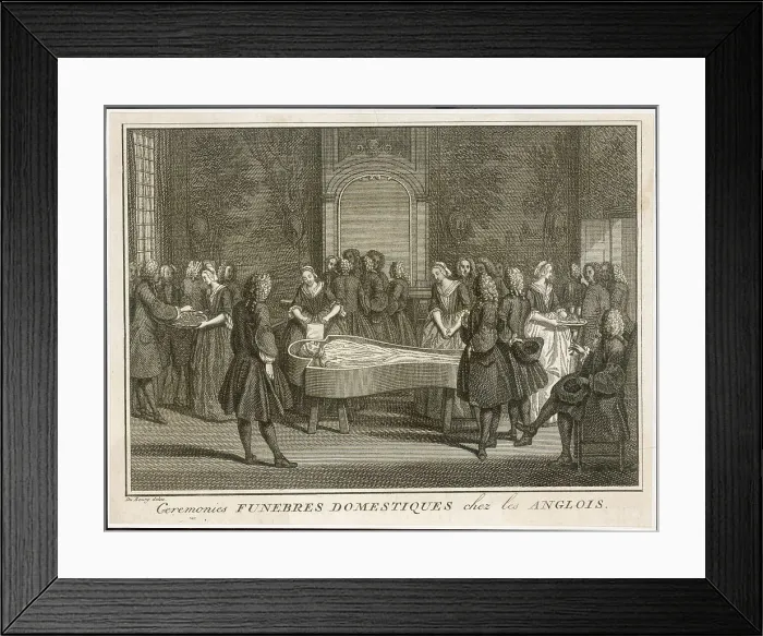 Framed Print : ENGLISH FUNERAL PICART Framed Print : ENGLISH FUNERAL PICART