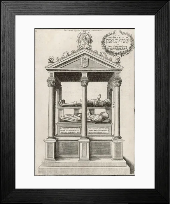 Framed Print : TOMB OF NICHOLAS BACON Framed Print : TOMB OF NICHOLAS BACON