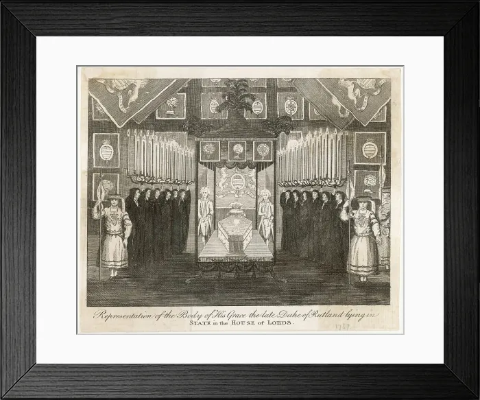 Framed Print : DUKE RUTLAND LIES STATE Framed Print : DUKE RUTLAND LIES STATE