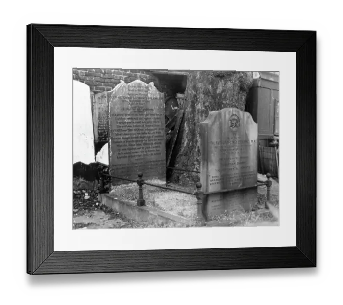 Framed Print : STERNE'S GRAVESTONE Framed Print : STERNE'S GRAVESTONE
