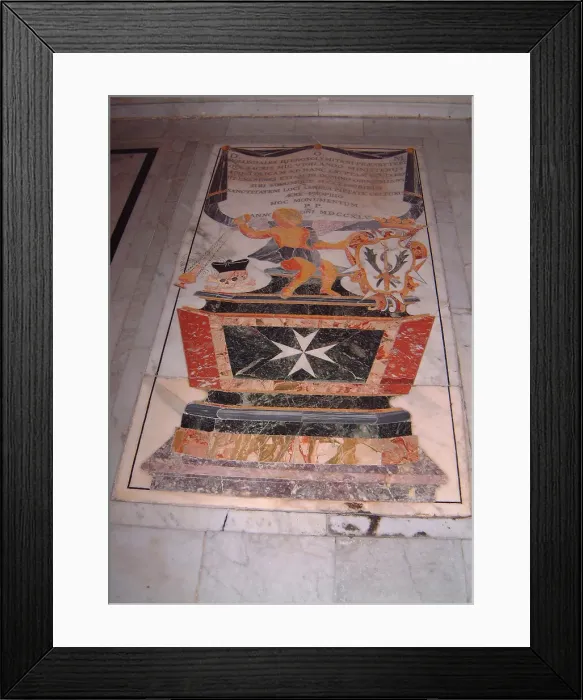 Framed Print : MALTESE TOMB COVERING Framed Print : MALTESE TOMB COVERING