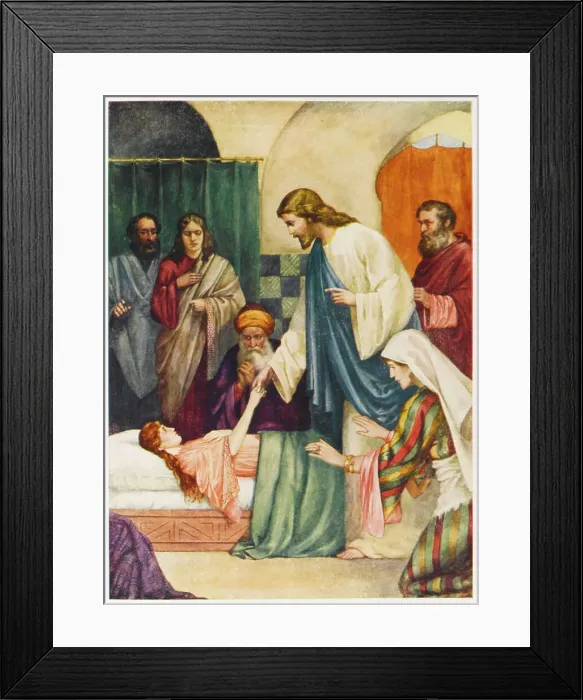 Framed Print : JESUS & JAIRUS DAUGHTER Framed Print : JESUS & JAIRUS DAUGHTER