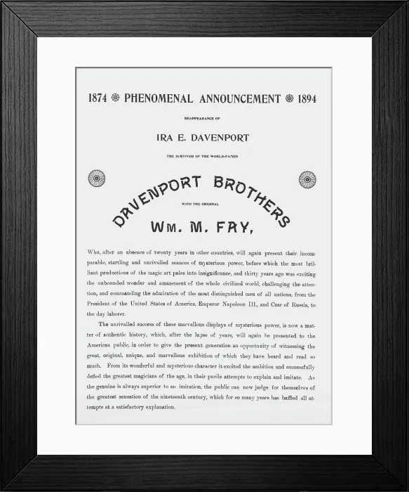 Framed Print : DAVENPORT POSTER 2 Framed Print : DAVENPORT POSTER 2