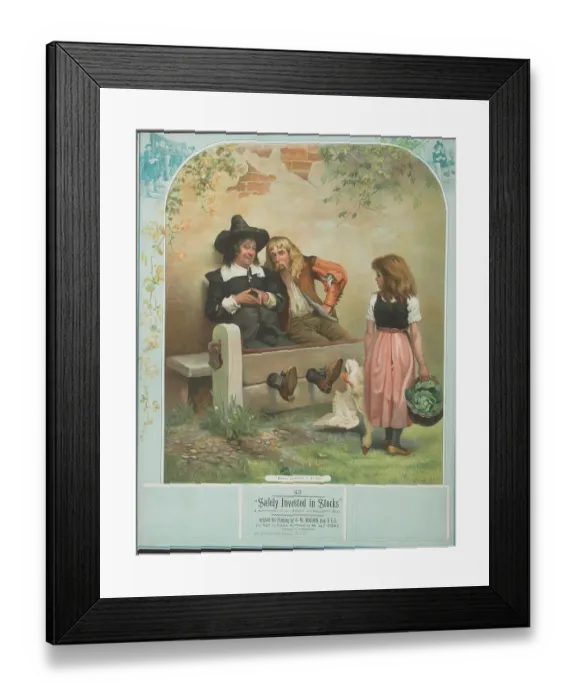 Framed Print : Safety Invested in Stocks by A. W. Holden Framed Print : Safety Invested in Stocks by A. W. Holden