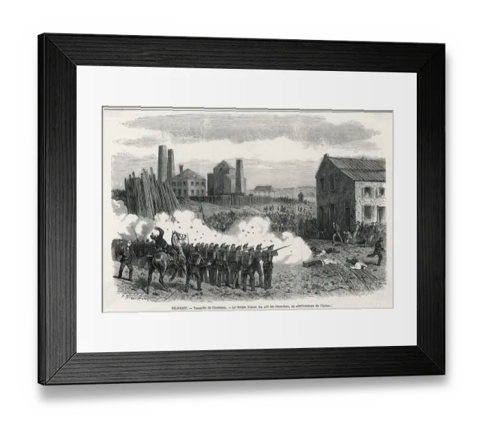 Framed Print : Rioting Miners Events Belgium 25 29 March 1868 Framed Print : Rioting Miners Events Belgium 25 29 March 1868