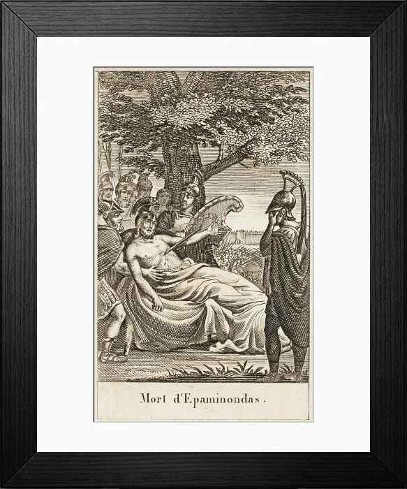 Framed Print : DEATH OF EPAMINONDAS Framed Print : DEATH OF EPAMINONDAS