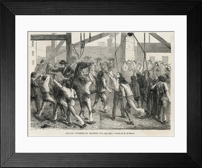 Framed Print : RIOTING MINERS Framed Print : RIOTING MINERS