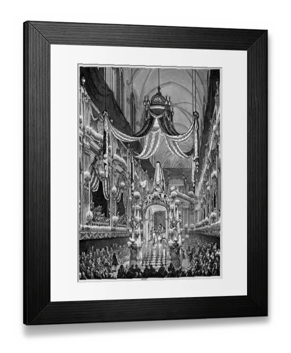 Framed Print : Dauphiness Dies Events France 1746 Funeral Notre Framed Print : Dauphiness Dies Events France 1746 Funeral Notre