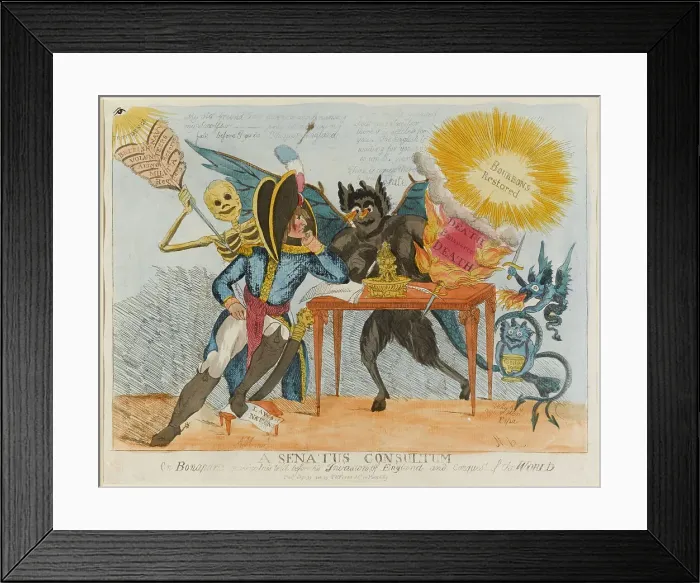 Framed Print : Satirical cartoon, A Senatus Consultum Framed Print : Satirical cartoon, A Senatus Consultum