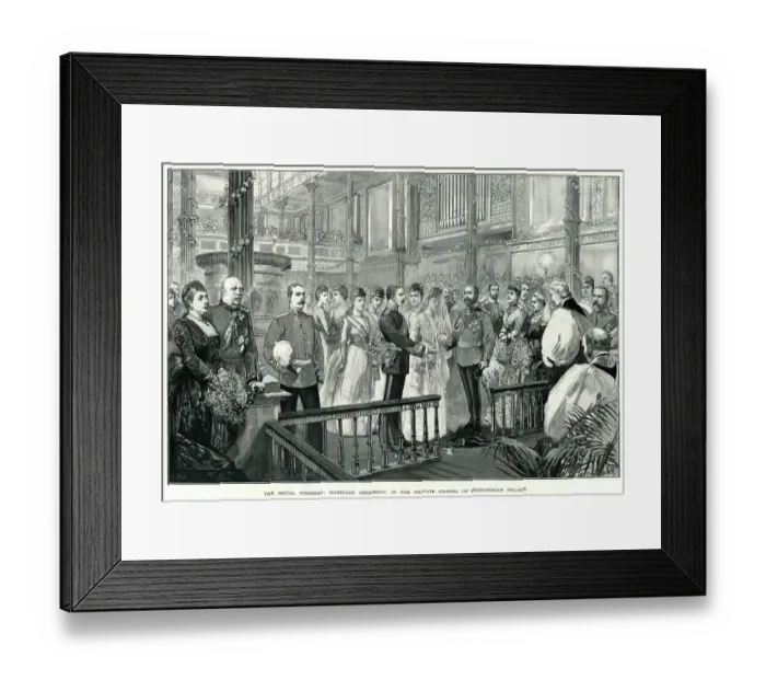 Framed Print : Royal wedding ceremony Louise and Alexander 1889 Framed Print : Royal wedding ceremony Louise and Alexander 1889