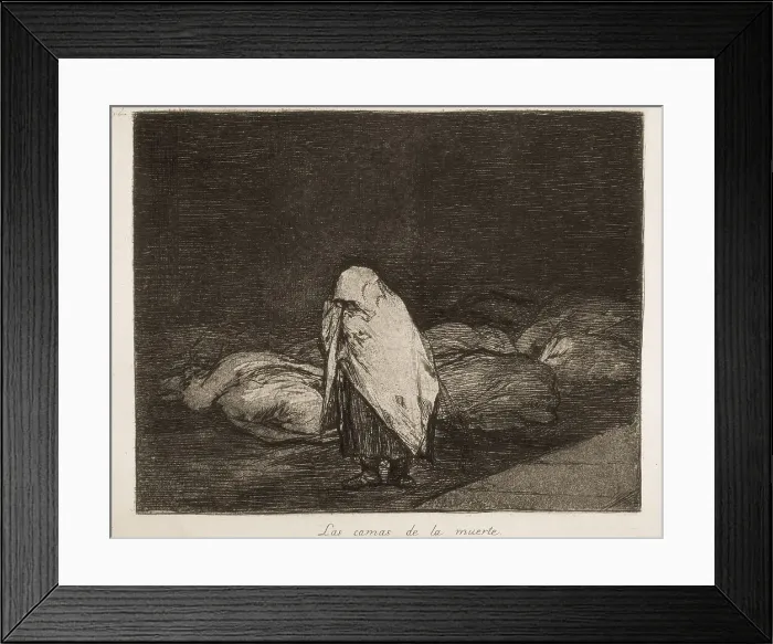 Framed Print : The beds of death. Plate 62 of The Disasters of War Framed Print : The beds of death. Plate 62 of The Disasters of War
