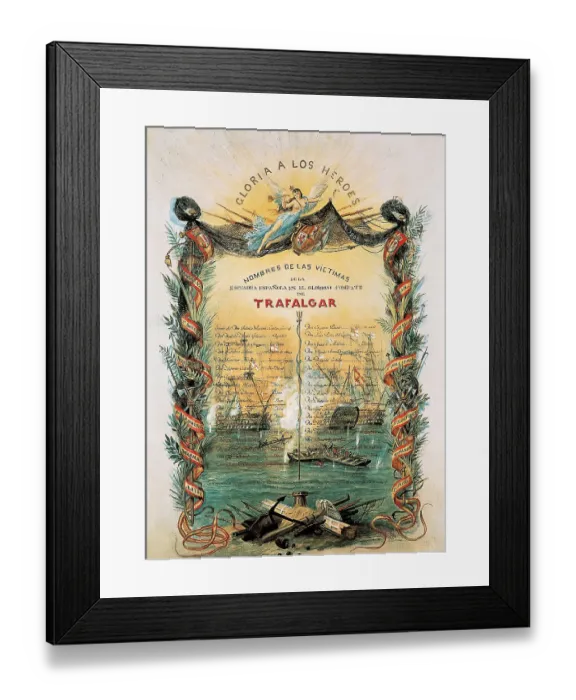 Framed Print : Battle of Trafalgar heroes Framed Print : Battle of Trafalgar heroes