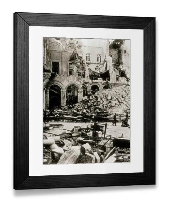 Framed Print : Spanish Civil War, interior of Alcazar of Toledo Framed Print : Spanish Civil War, interior of Alcazar of Toledo