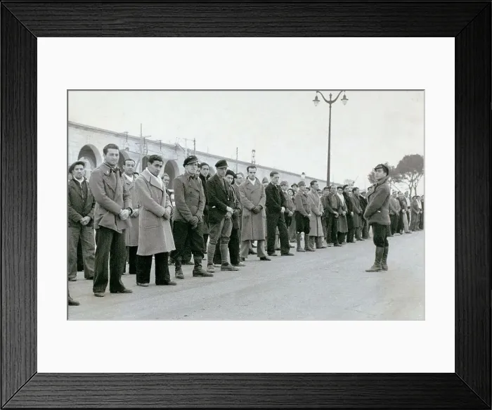Framed Print : Spain. Civil War. The draftees mobilized by the Republican government make Framed Print : Spain. Civil War. The draftees mobilized by the Republican government make