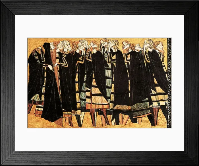 Framed Print : Mourners. A group of mouners. Detail from the Tomb of Sancho Saiz del Carrillo Framed Print : Mourners. A group of mouners. Detail from the Tomb of Sancho Saiz del Carrillo