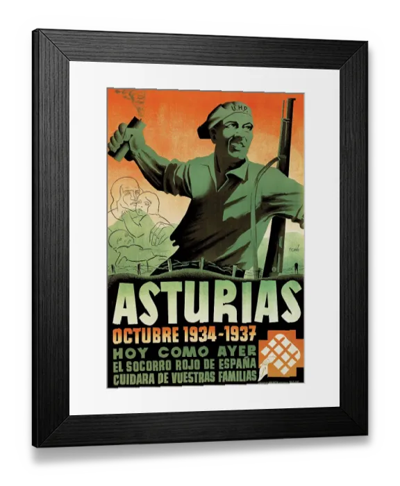 Framed Print : Spain. Civil War. Asturias. October 1934-1937 Framed Print : Spain. Civil War. Asturias. October 1934-1937
