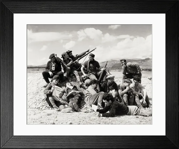 Framed Print : Spain. Civil War. Members of the militia, Ascaso Division Framed Print : Spain. Civil War. Members of the militia, Ascaso Division