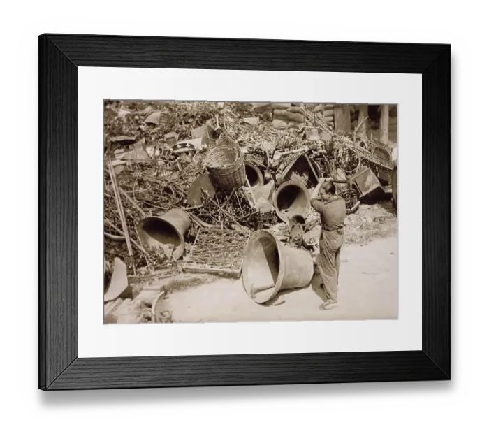 Framed Print : Spain. Civil War (1936-1939). Metals and church objects taken for smelting. Photography Framed Print : Spain. Civil War (1936-1939). Metals and church objects taken for smelting. Photography