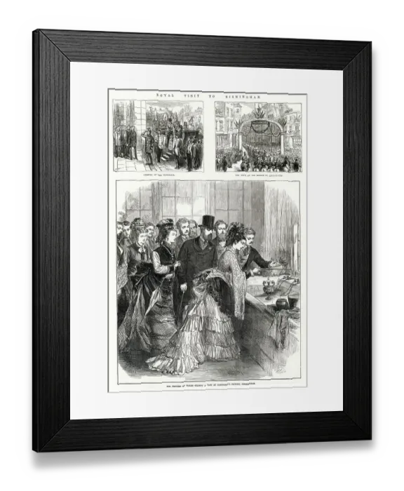 Framed Print : Elkington & Co. Manufacture, Royal Visit 1874 Framed Print : Elkington & Co. Manufacture, Royal Visit 1874