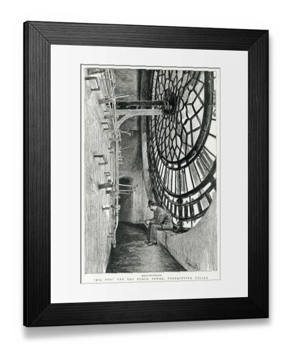 Framed Print : Big Ben and the Clock Tower 1887 Framed Print : Big Ben and the Clock Tower 1887