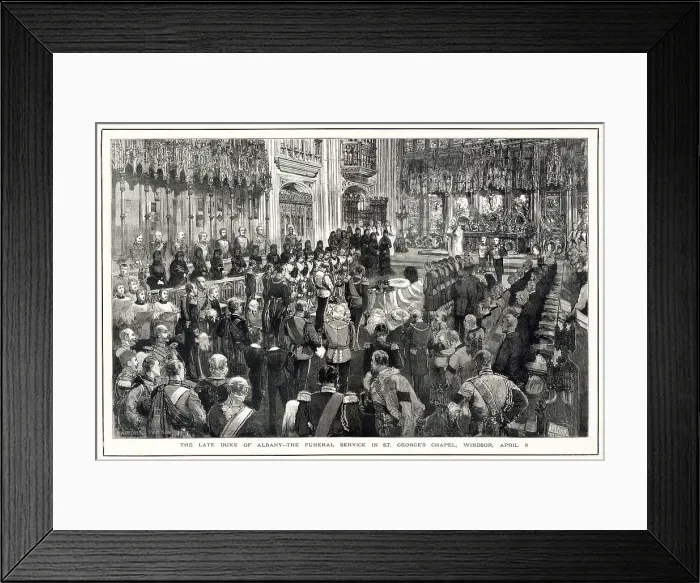 Framed Print : Late Prince Leopold, Duke of Albany Funeral Service 1884 Framed Print : Late Prince Leopold, Duke of Albany Funeral Service 1884