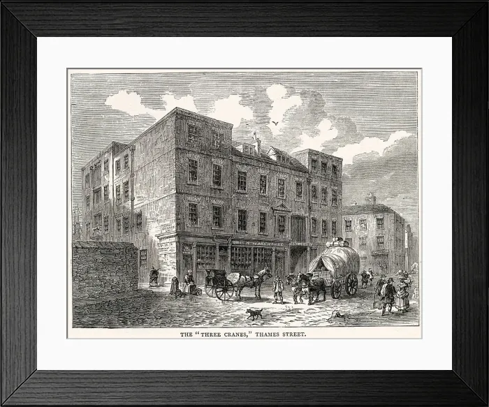 Framed Print : Exterior of the Three Cranes, coffee tavern Framed Print : Exterior of the Three Cranes, coffee tavern