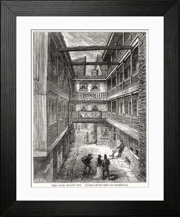 Framed Print : Four Swans Inn, London Framed Print : Four Swans Inn, London