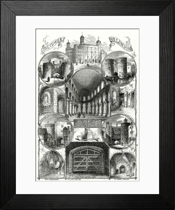 Framed Print : Montage inside the Tower of London Framed Print : Montage inside the Tower of London