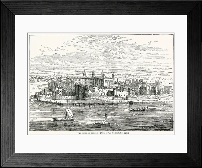 Framed Print : View of the Tower of London and surrounding area. Date: circa 1700 Framed Print : View of the Tower of London and surrounding area. Date: circa 1700