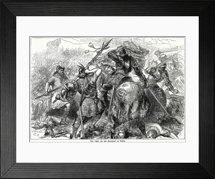 Framed Print : Battle of Pinkie also known as the Battle of Pinkie Cleugh, at the banks of the River Esk near Musselburgh, Scotland. Date: 10 September 1547 Framed Print : Battle of Pinkie also known as the Battle of Pinkie Cleugh, at the banks of the River Esk near Musselburgh, Scotland. Date: 10 September 1547