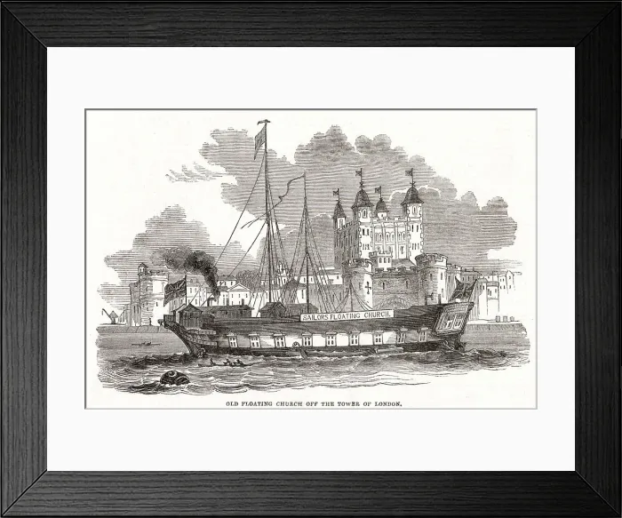 Framed Print : Old Floating Church for Seamen, London Framed Print : Old Floating Church for Seamen, London