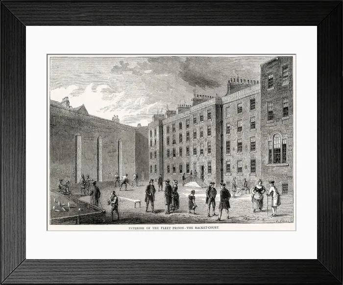 Framed Print : Fleet Prison, London, by the side of the River Fleet Framed Print : Fleet Prison, London, by the side of the River Fleet