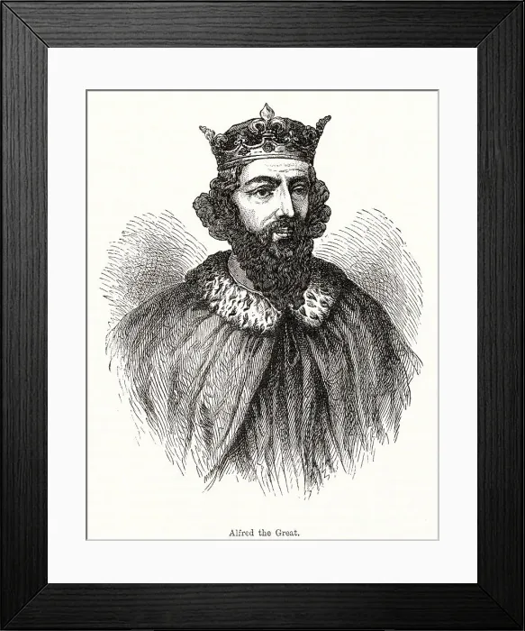 Framed Print : Alfred the Great (848 / 49 - 899), king of the West Saxons from 871 to c. 886 and king of the Anglo-Saxons from c. 886 to 899 Framed Print : Alfred the Great (848 / 49 - 899), king of the West Saxons from 871 to c. 886 and king of the Anglo-Saxons from c. 886 to 899