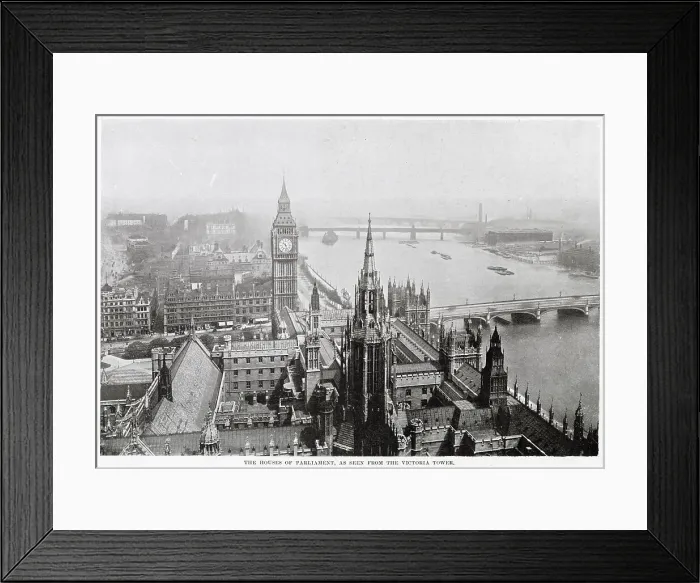 Framed Print : Photograph taken from Victoria Tower. Date: 1900s Framed Print : Photograph taken from Victoria Tower. Date: 1900s