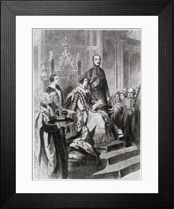 Framed Print : Opening of Parliament by Queen Victoria 1856 Framed Print : Opening of Parliament by Queen Victoria 1856