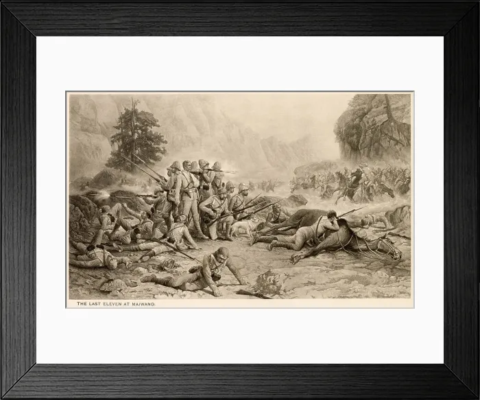 Framed Print : The last eleven at Maiwand. Date: 27 July 1880 Framed Print : The last eleven at Maiwand. Date: 27 July 1880