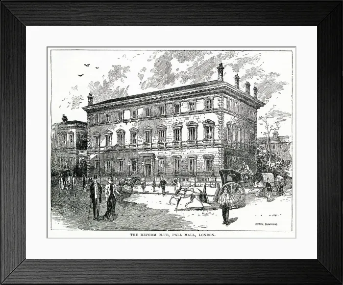 Framed Print : Exterior of the Reform Club, Pall Mall, London. Date: 1872 Framed Print : Exterior of the Reform Club, Pall Mall, London. Date: 1872